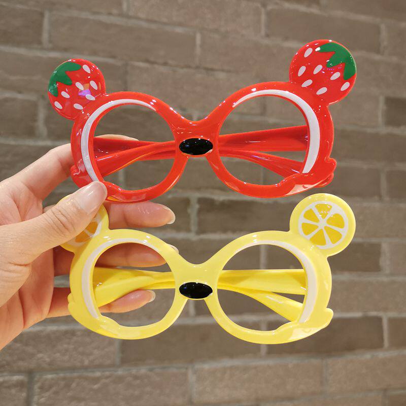 Children's silicone Eye frames Men and women Cute Fashion Cartoon Decorative Eyeframes Baby Photo Toys Glasses-Taobao