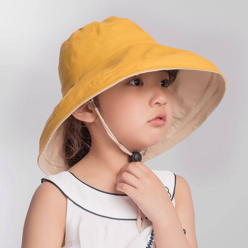 Children's Sun Hat Spring and Summer New South Korea's Grand eaves Boy and Girls Fisher Hat Baby Sun Sun Protection Cap