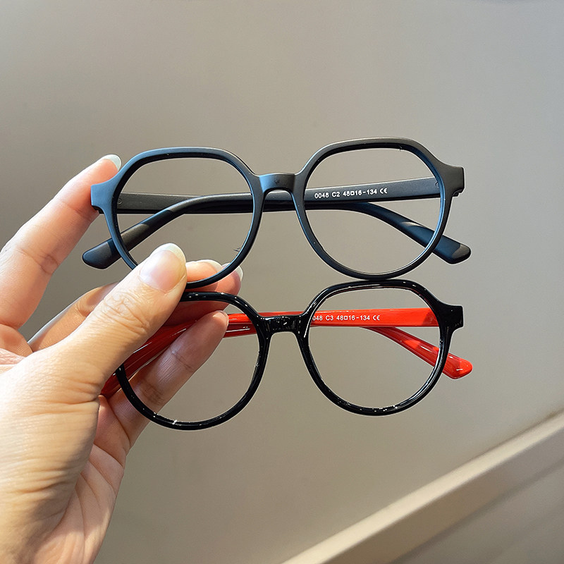 Child silicone Eye frames boy Cute Tide Fashion Black Decorative toy Eye frames Girls without lenses Soft legs-Taobao