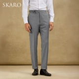 Шерстяной костюм, мужские штаны, пиджак классического кроя, высокая талия