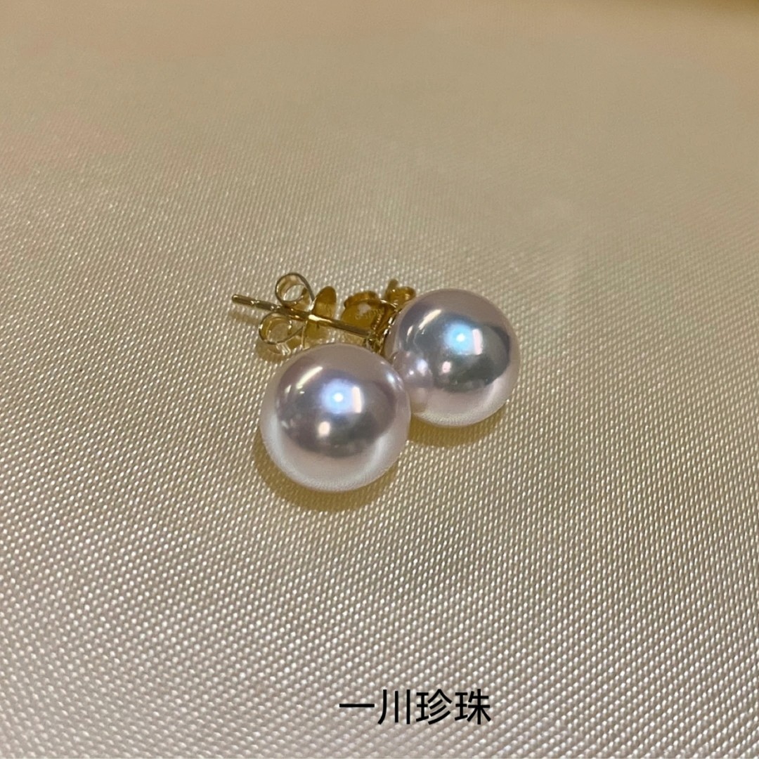 18k金日本Akoya海水珍珠耳钉:奢华与优雅的完美融合,你值得拥有吗?-耳饰-淘宝百科网
