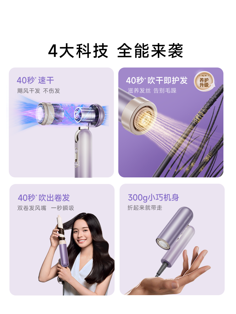 [New Year's Gift] Dreame Hair Dryer P10 Ultra Upgraded Negative Ion Hair Dryer Portable Styling
