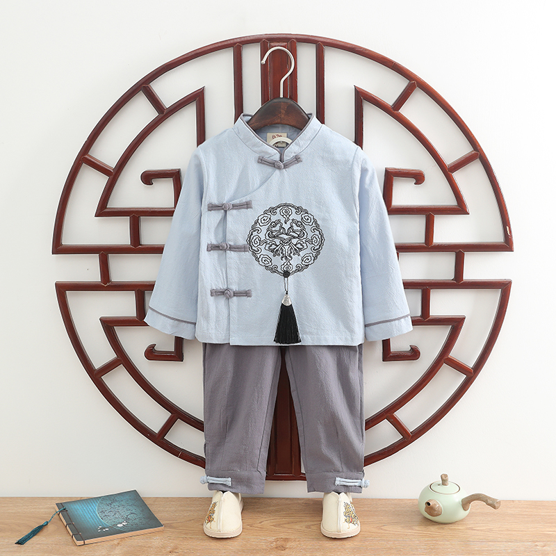 Hanfu Boy 2 China Wind 3 Improved Tang Costume Suit Baby Gufeng Original Few Lord Clothes Children Retro Act Out