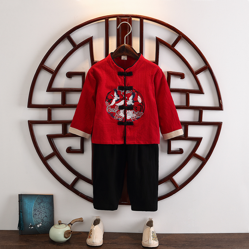 Hanfu Boy China Wind Ancient Clothing Girl Super Fairy Performance Clothing Two Sets Children's Spring And Fall Season with children's suit