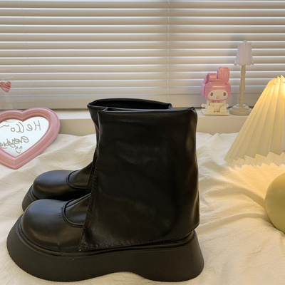 taobao agent Martens, black high universal boots platform English style, British style, 2022