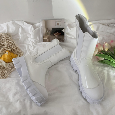 taobao agent Martens, white high universal summer thin chelsea platform, boots, 2022 collection