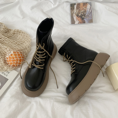 taobao agent Martens, Tide, black summer low boots English style platform, British style, 2022