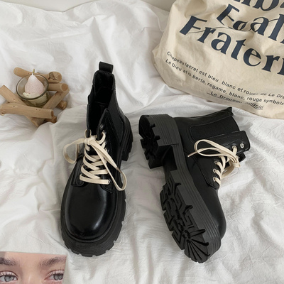taobao agent Martens, black universal low low boots English style, British style, 2022 collection