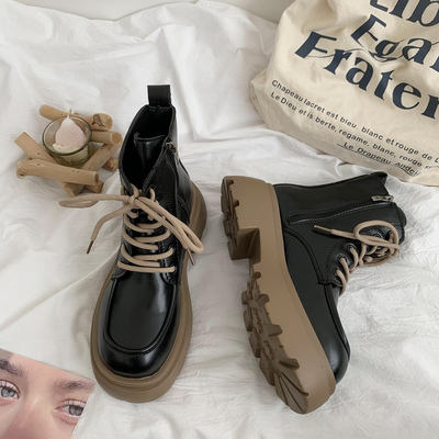 taobao agent Martens, demi-season universal low boots platform English style, British style, 2022 collection