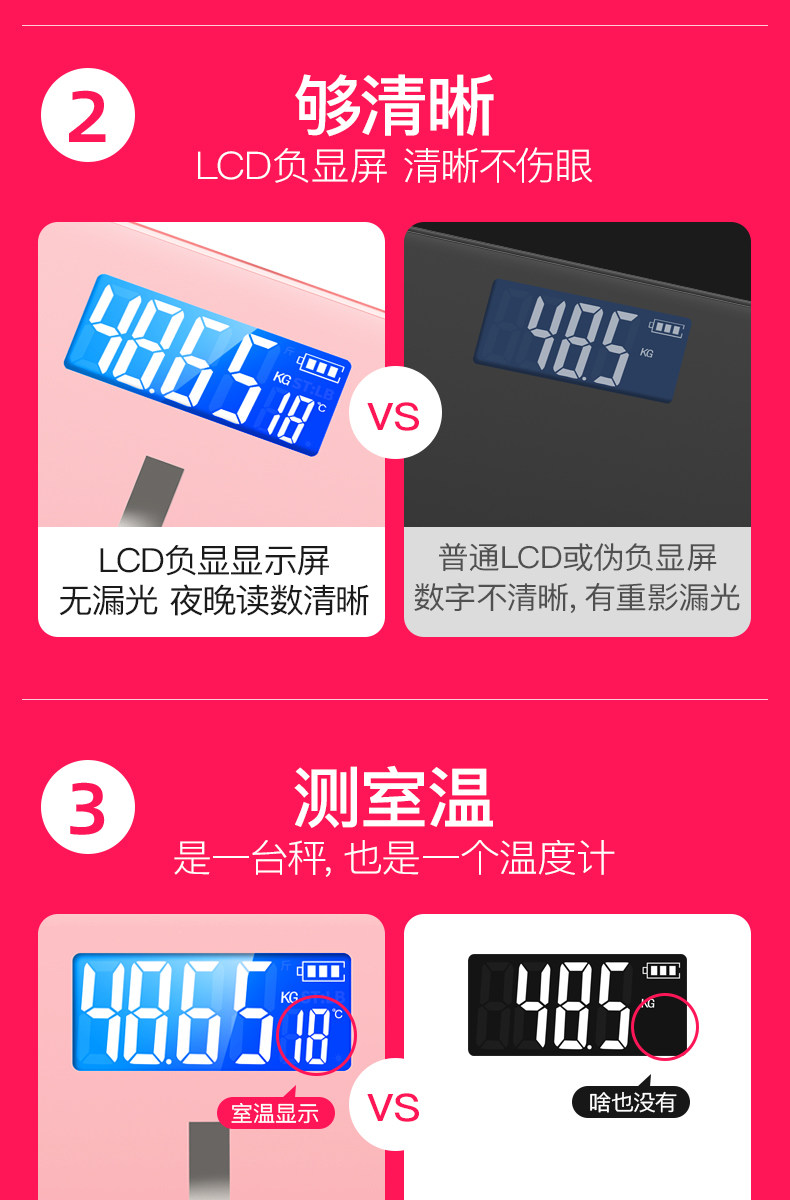 本博 精确电子体重秤 0.01KG 喝杯牛奶都能感知 图3