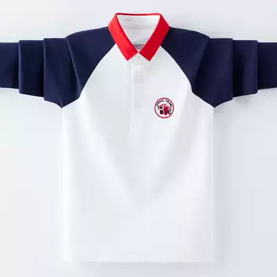 Children's shirts spring 2021 new children's t-shirts boys Polo shirts medium and large children's bottoming shirts medium and large boys