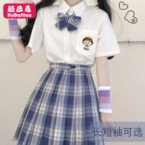 jk uniform skirt genuine autumn and winter college style pleated skirt shirt Parent-child suit Large child plaid skirt mother-daughter outfit