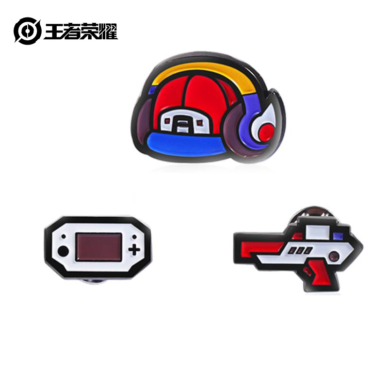 King Glory Official Genuine Little Hero Life Series Q Version Badge Luban No. 7 Three-piece Set