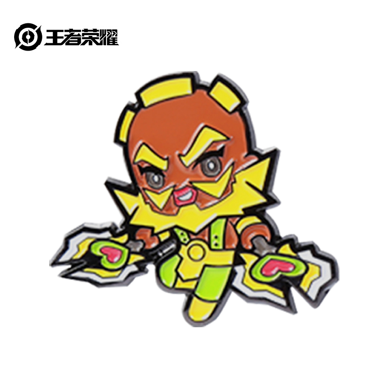 The King Glory Official Genuine Q Meng Badge Series Chest Needle Stroke Bite Gold