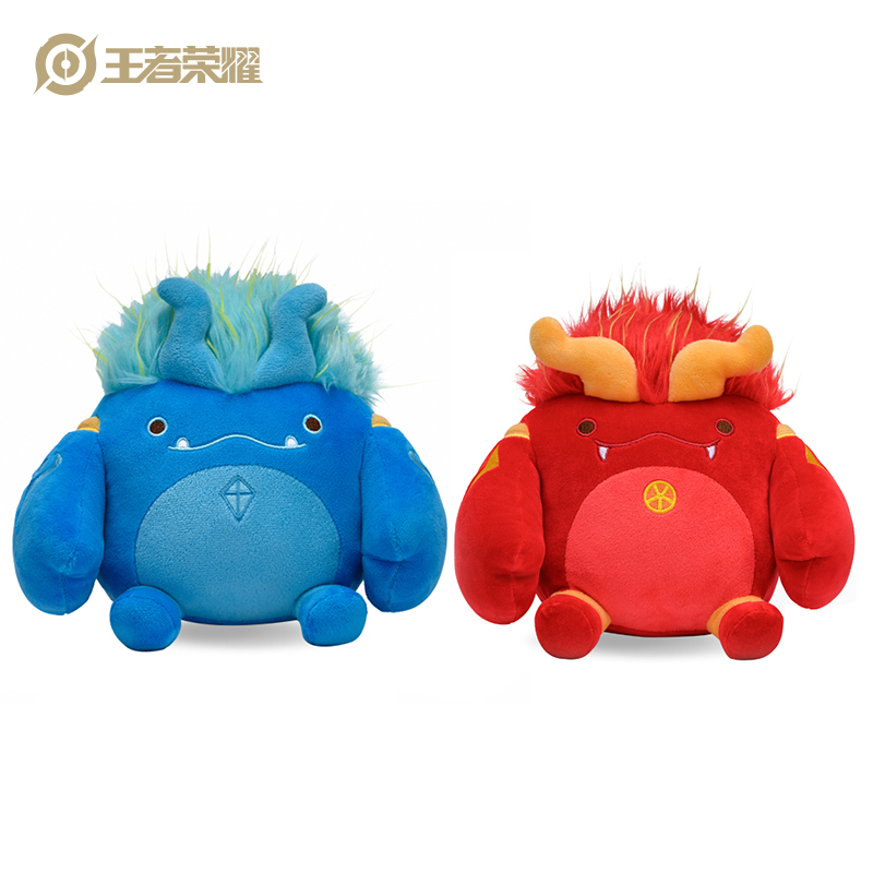King Glory official humanoid doll Blue buff Red buff (long hair)plush doll