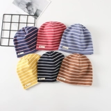 Осенняя трикотажная хлопковая зимняя детская шапка для раннего возраста для новорожденных