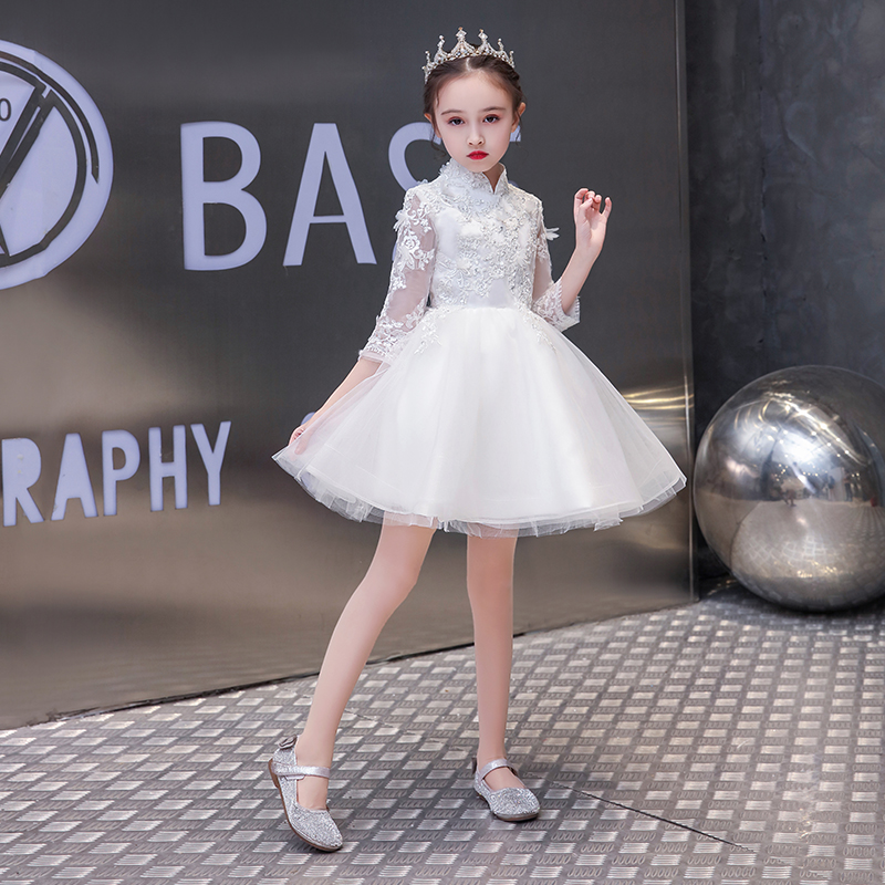 Chinese Led Girl's Birthday Night Dress Princess Children's Piano Show Show Flower Child Wedding Gauze