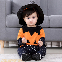 Baby Halloween Childrens Costume Dress Up Boys and Girls Boys Kindergarten Cute Pumpkin Clothing Infant Set