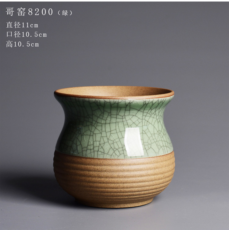 Elder brother up drive chip ceramic flower pot in the creativity of meat plant is potted device desktop, green plant butterfly orchid coarse pottery flowerpot