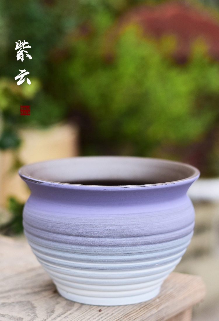 I and contracted ceramic household meat meat plant purple sand flowerpot office desktop green plant more creative potted meat basin