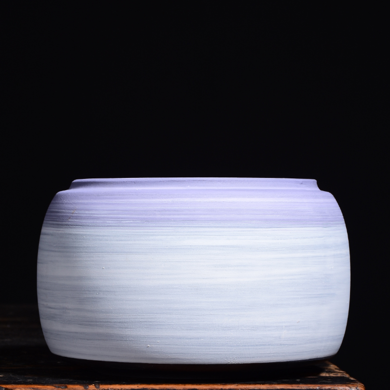 The meat plant purple sand flowerpot planting moss green plant pot pot home desktop office exchanger with The ceramics fleshy basin