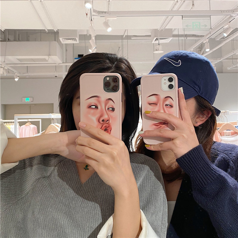 Lovers make blame for self-blocking face expression applies 11Pro Max Apple X XS XR SE mobile phone protective shell iPhone7p female 8plus silicone personality creative anti-fall