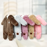 Детский пуховик подходит для мужчин и женщин для девочек, зимнее утепленное демисезонное термобелье для выхода на улицу, комплект, 0-1 лет