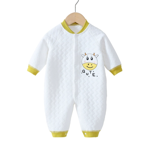 Детское демисезонное стеганое удерживающее тепло милое боди подходит для мужчин и женщин для девочек, зимний комбинезон для новорожденных, увеличенная толщина