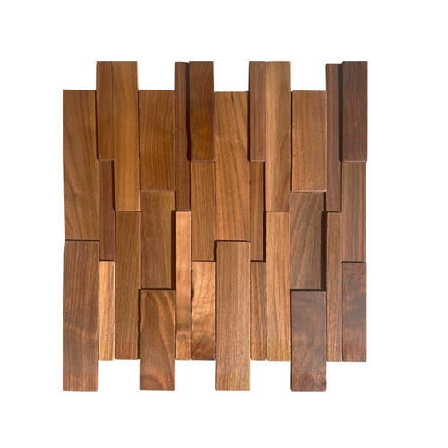 Светлые роскошные 3D длинные деревянные полоски из черного ореха, мозаичный фон, украшение для стен, украшение для стен отеля, клуба, кафе