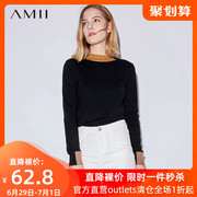 Outlets AMII Rõ ràng bán Minimalist) mùa xuân Outfit New Màu Half-cao cổ áo dài tay ấm áo len