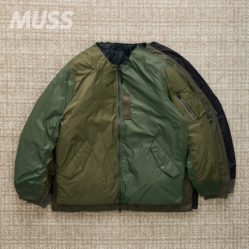 In Stock: Taion Reversible Ma-1 Type Reversible Military Retro Warm down Jacket