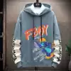 Big boy tide brand sweater spring and autumn boys hooded fat boy spring clothes sports loose fat plus children's clothing