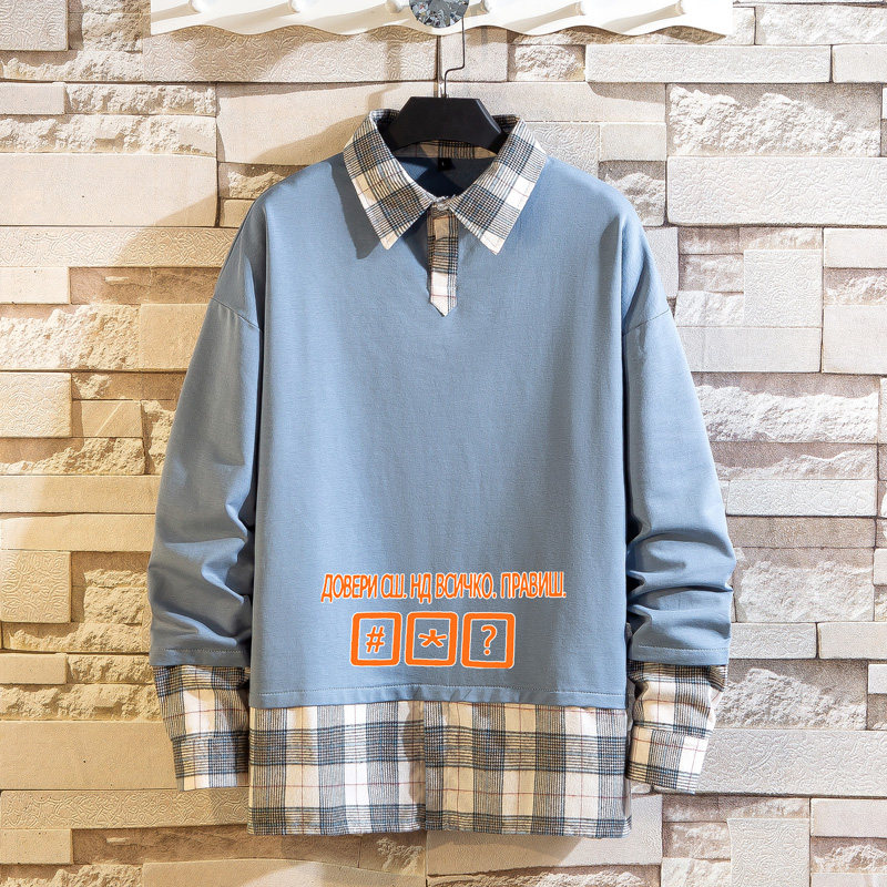 Boy sweatshirt spring and autumn thin models tide children's clothing children 12-15 years old long-sleeved top boys casual foreign air male fat