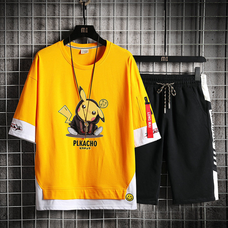 Early primary and middle school summer clothes loose suit 12-15 year old girl pure cotton T-shirt 14 Fat boy short sleeve 16 Two sets