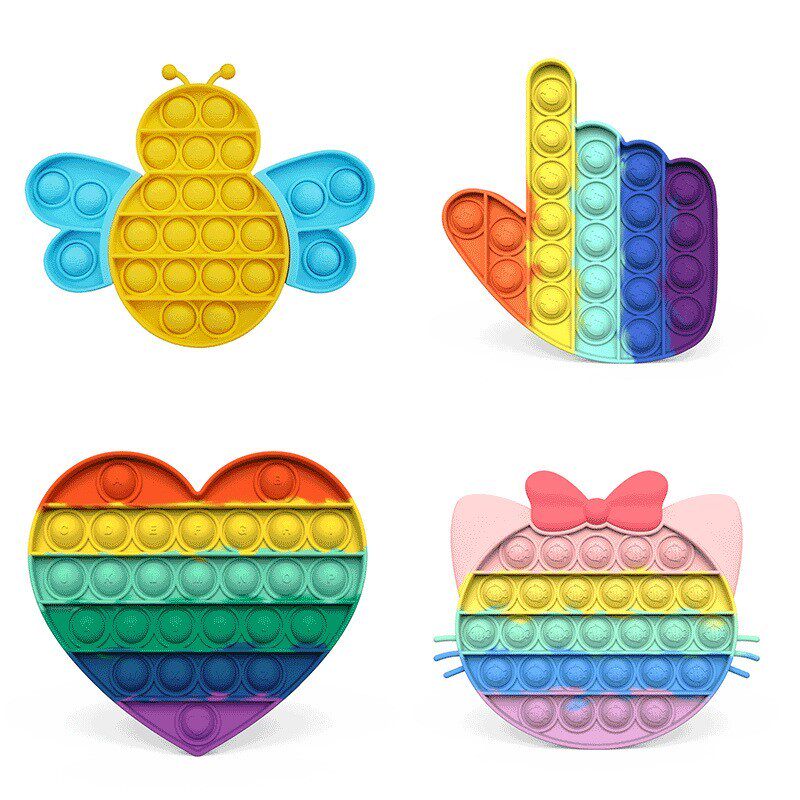 popit children's thinking training Puzzle Rainbow by press Le Rainbow Pressed Bubble Silicone pressing toy by finger press