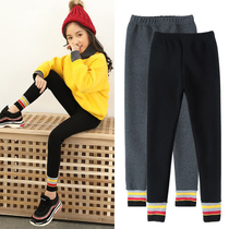 Girl Beats Bottom Pants Spring Autumn Outwear Foreign Air New CUHK Children Casual Korean Version Slim Suede Pants Children Pure Cotton Pants