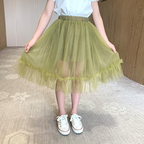 Girls half body dress Short skirt 2022 new summer dress foreign air CUHK Scout dress Princess Sewn Children Cake Dresses