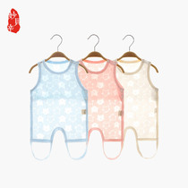 Baby bellyband summer thin cotton men and women baby belly bag newborn half back clothes suspenders with legs belly clothes