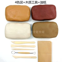 4 -color Mud+5 -Piece деревянный нож+масляная бумага