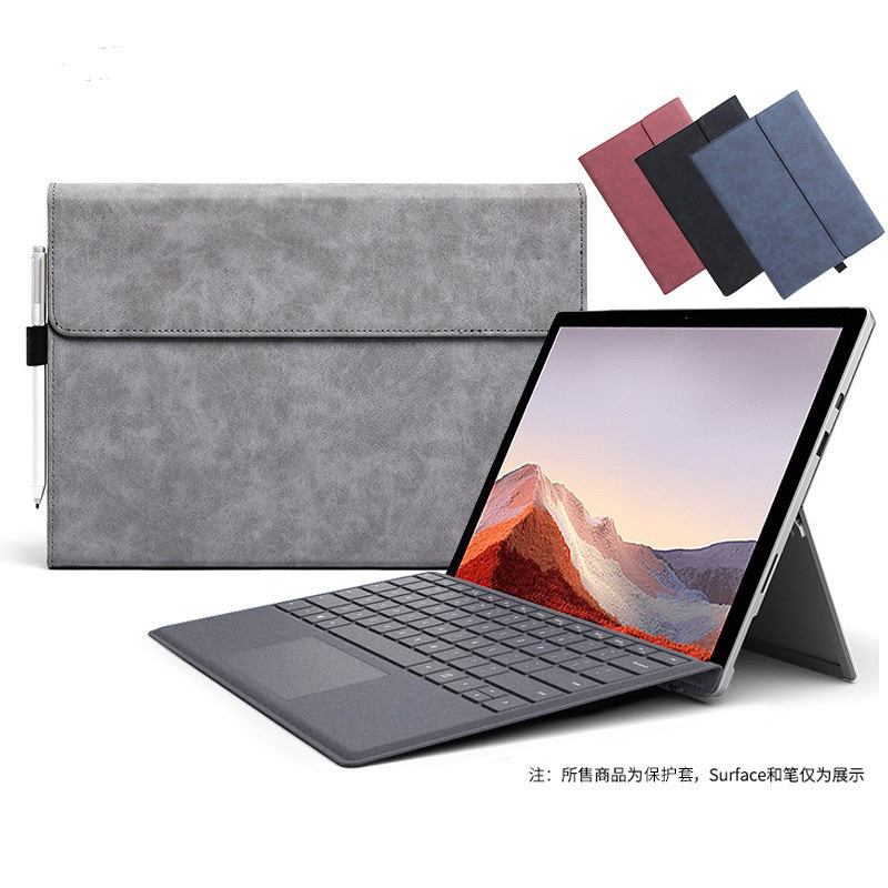 Suitable for Microsoft Surface Pro 12/11/10 Genuine Leather Protective Case Computer Bag Surface Pro 9/8/7/7+/6/5/4 Stand Protective Shell Go2/3/4 Tablet Inner Sleeve Bag