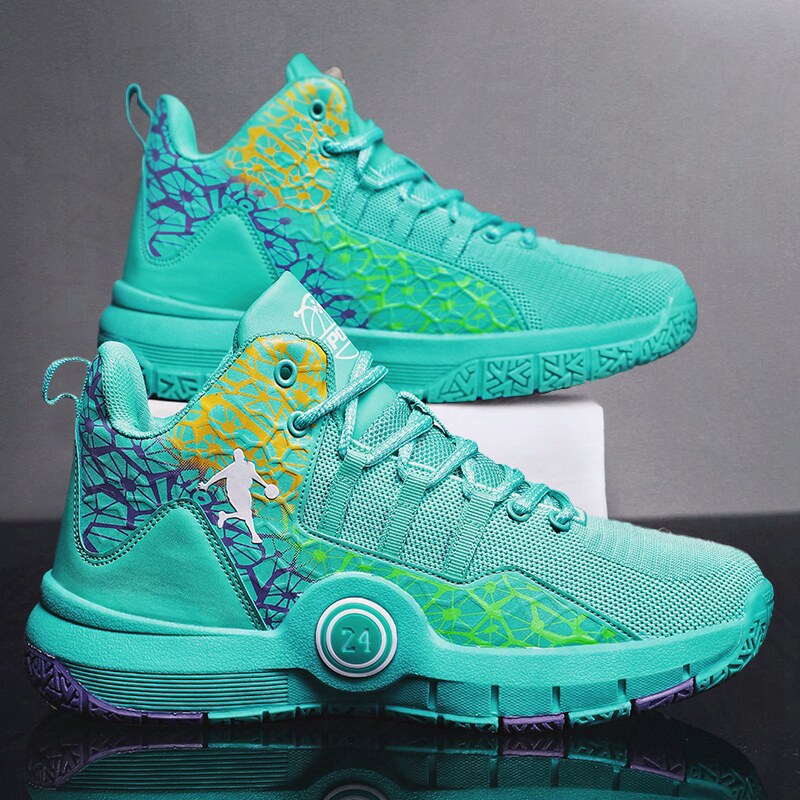 Kobe commemorative high tube action basketball youth wear-resistant sports men's shoes summer mesh breathable mandarin duck sneakers