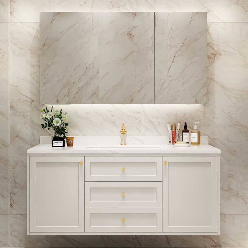 Rain Bamboo Forest Smart Bath Cabinet Oak Nordic Minimalist Small Household Type Washbasin Cabinet Combined Toilet Wash Terrace-Taobao