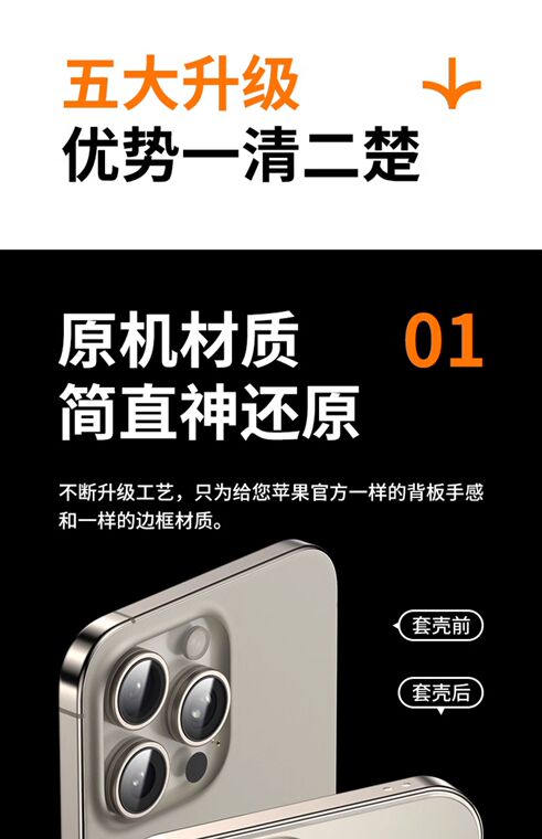 Titanium Alloy Camera Ring Shockproof iPhone Case