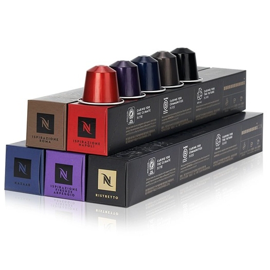 Nestlé Nespresso Capsule Coffee Variety Pack, 50 Capsules, Italian Espresso Black Coffee, Fresh Date