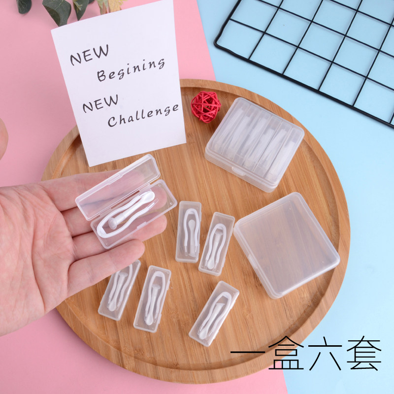 Box of 6 sets of contact lenses in case of wearing a clip tweezers Suction Rod Myopia with a Hitomi tool to wear the extractor