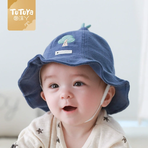 Детская шапка для раннего возраста, хлопковая милая солнцезащитная шляпа с капюшоном, осенняя, защита от солнца