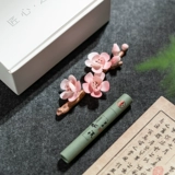 善琏湖笔 Xunzhi керамическая палочка для благовоний, кисть, держатель для ручек, аксессуары, креативные маленькие украшения, держатель для ручки, магнолия, цветок сливы, жасмин, милый держатель для ручек, многофункциональное исследование, четыре сокровища, досуг и веселье, изысканный реквизит