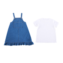 Girls suspender skirt suit summer dress 2024 new fashionable denim dress summer Internet celebrity suspender skirt