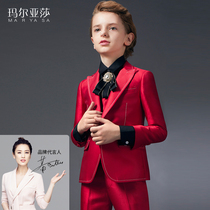 Maryasha boy Western-style suit Playboy host Piano acting out of Inn Wind Childrens gown Little suit