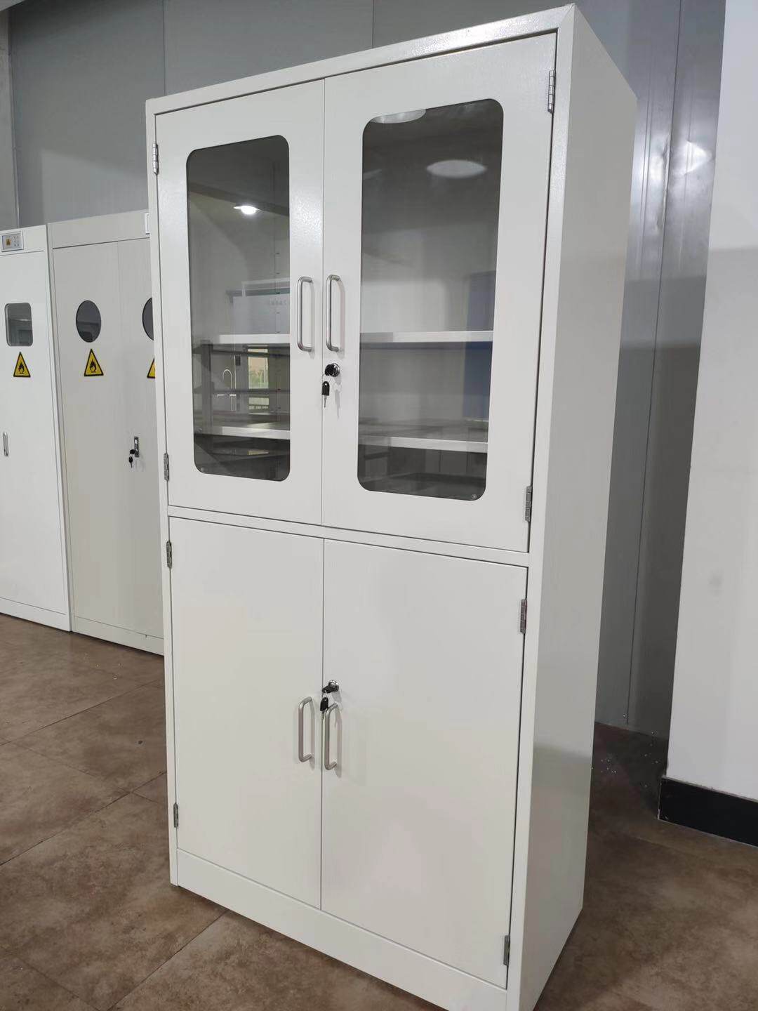 Steel and wood vessel cabinet laboratory reagent cabinet hospital drug sample cabinet data cabinet acid and alkali resistant chemicals cabinet